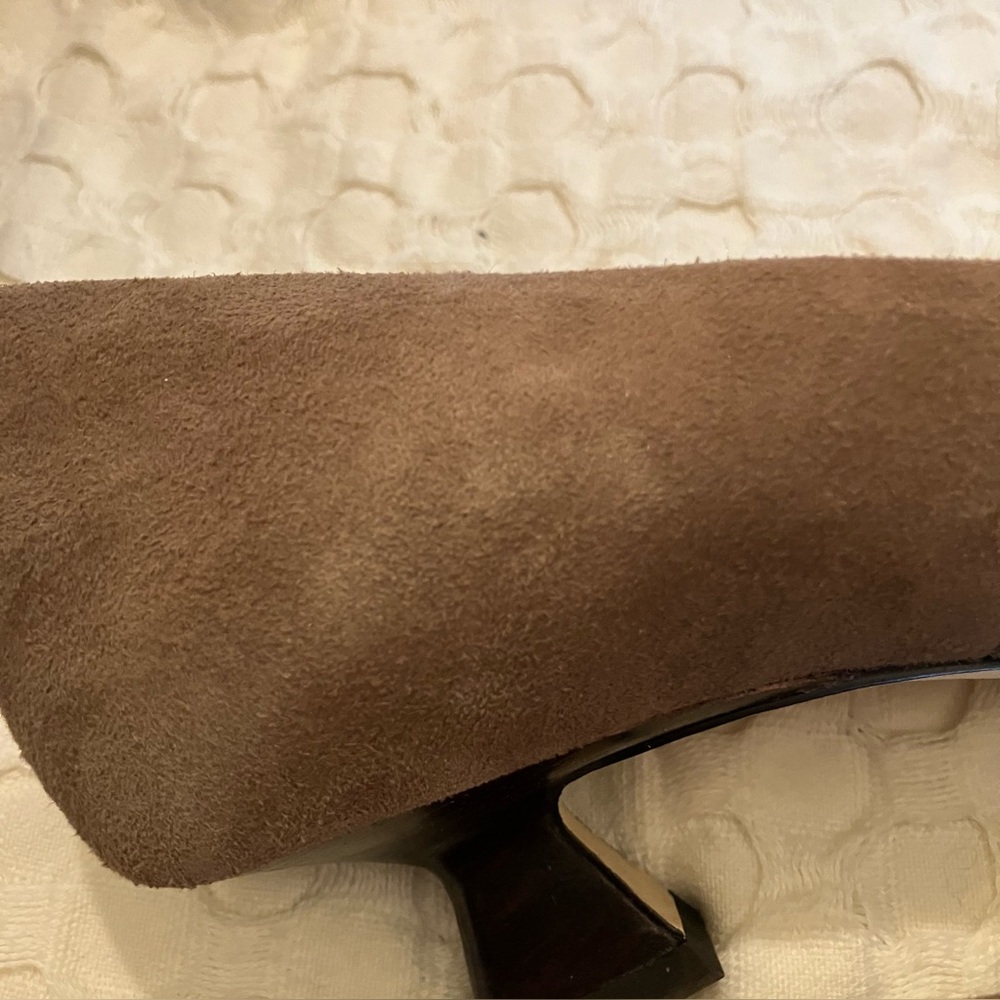 NIB Sarto Diva Kitten Heels Brown Suede 6.5 - Picture 9 of 12